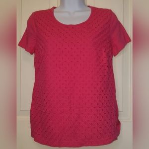 Women's Bright Pink PS Croft&Barrow Top/T-Shirt